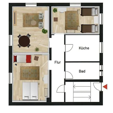 Grosszuegiges - Blue - In Sw Apartment